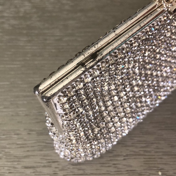 Johann Becker Elegant Vintage Rhinestone Clutch Bag Silver